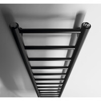 Handdoekradiator Sapho Dina Recht 30x138 cm Mat Zwart