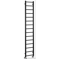 Handdoekradiator Sapho Dina Recht 30x174 cm Mat Zwart