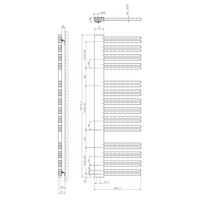 Designradiator Sapho Altalena Recht 60x161 cm 885W Antraciet