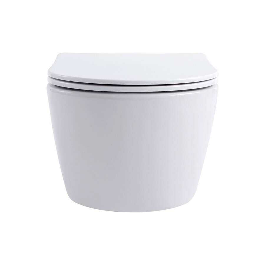 Ophangcloset BWS Sky Rim-off Inclusief Zitting Wit