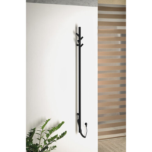 Elektrische Handdoekstang Sapho Pasador 15x150 cm Mat Zwart 