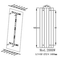 Elektrische Radiator BWS Boss Met Wifi 2000W 160x54.4 cm Zwart