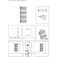 Handdoekradiator BWS Boss Links aansluiting 1021W 180x60 cm Wit