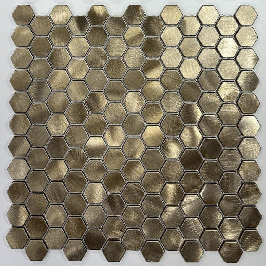 BWS Goud Mozaiek Hexagon 30X30 CM (prijs per stuk)