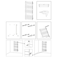 Handdoekradiator BWS Ress Middenaansluiting 180x60 cm Wit