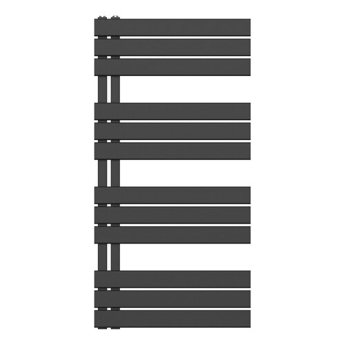 Handdoekradiator BWS Boss Links aansluiting 681W 120x60 cm Zwart 