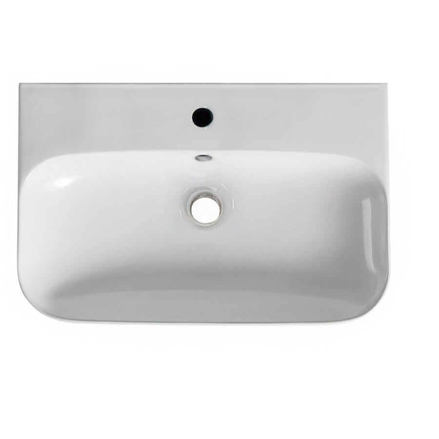 Wastafel BWS Mark 65.5 x 42 x 16.5 cm Keramiek Glans Wit