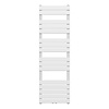 Handdoekradiator BWS Ress Middenaansluiting 160x50 cm Wit