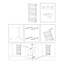 Handdoekradiator BWS Ress Middenaansluiting 681W 120x60 cm Wit