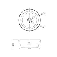 Waskom Best Design Color 37,5 x 37,5 x 16 cm Mat Wit Marble