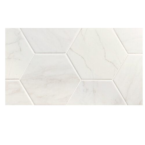 Verona Hexagon White Keramiek 13.9x16cm (Prijs per M2) Wit STILE7491 