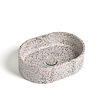 Ideavit Waskom Ideavit Idea.Rock-E5 40x28x12 cm Ovaal Beton Terrazzo Wit