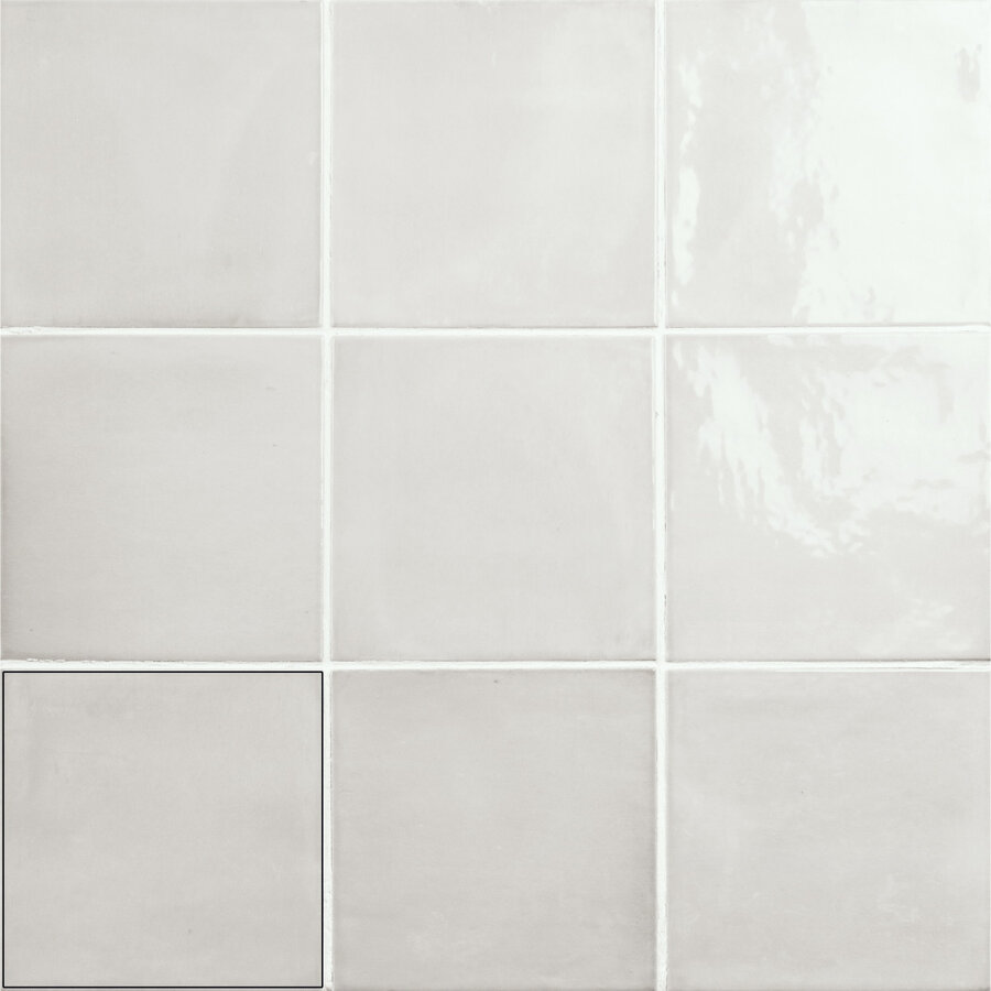 Wandtegel Fayenza White 12.3x12.3 cm (Prijs per M2)