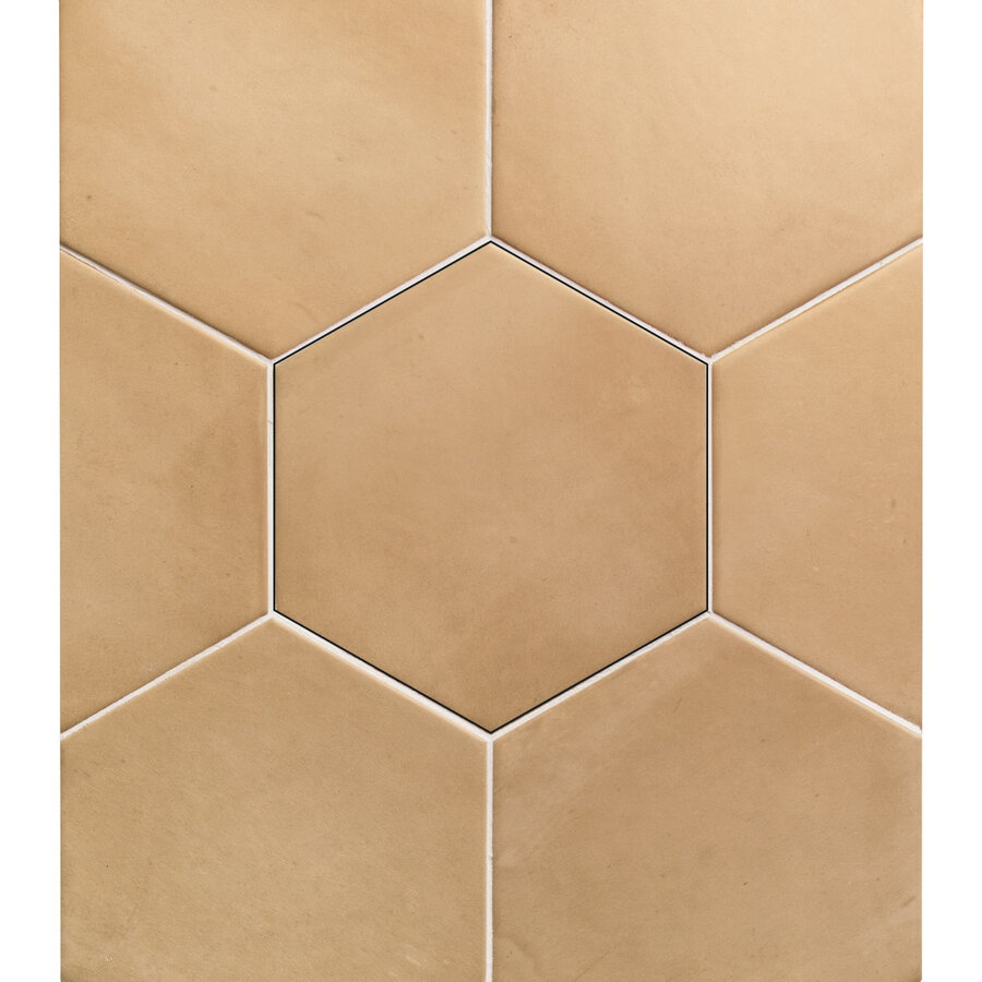 Wandtegel Clay Hexagon Straw 17.5x20.2 cm (Prijs per M2)