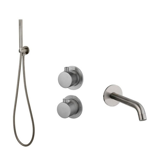 Badset Inbouw Sanilux Hops Met Box Thermostaat Muurbevestiging Gunmetal 