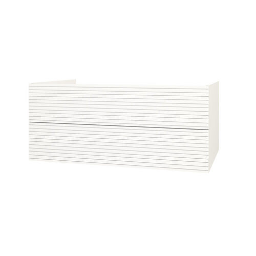 Onderkast BWS Elite 120x45x50 cm Met Horizontaal Reliëf Mat Wit 