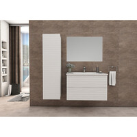 Onderkast BWS Elite 60x45x50 cm Met Horizontaal Reliëf Mat Wit