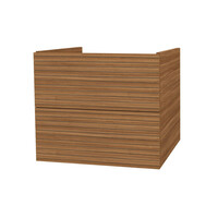 Onderkast BWS Elite 60x45x50 cm Met Horizontaal Reliëf Walnoot