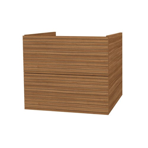 Onderkast BWS Elite 60x45x50 cm Met Horizontaal Reliëf Walnoot 