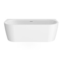 Half Vrijstaand Ligbad Best Design Bareiss 180x80x60 cm Acryl Glans Wit