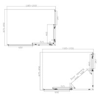Douchecabine Best Design Hulmer Moya 120x89x210 cm Met Twee Schuifdeuren Mat Gunmetal