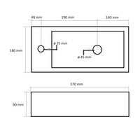Fontein Best Design Morrano 37x18x9 cm Links Mat Lichtblauw