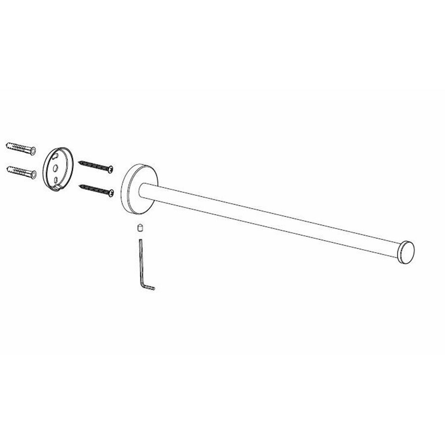 Handdoekrek BWS Mark 1-armig Geborsteld Brons Koper