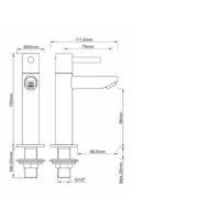 Fonteinkraan BWS Mark XL Hoog 1/2 Geborsteld Brons Koper