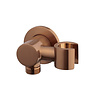 Boss & Wessing Wandaansluitbocht BWS Danielle Met Kantelbare Handdouchehouder Rond 1/2" Geborsteld Brons Koper