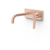 Tres Wastafelkraan Inbouw Tres Fuji 18 Cm Met Bedieningsplaat Mat Rose Gold