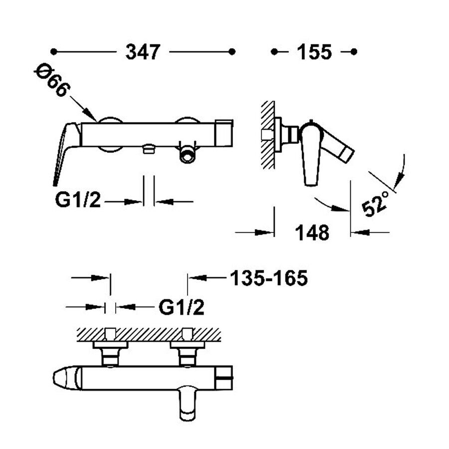 Badmengkraan Inclusief Douchekop Tres Fuji