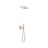 Tres Regendouche Inbouw Tres Fuji 210 cm met Handdouche Mat Rose Gold