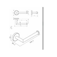 Toiletrolhouder Wiesbaden Alonzo Met Vaste Arm Mat Zwart