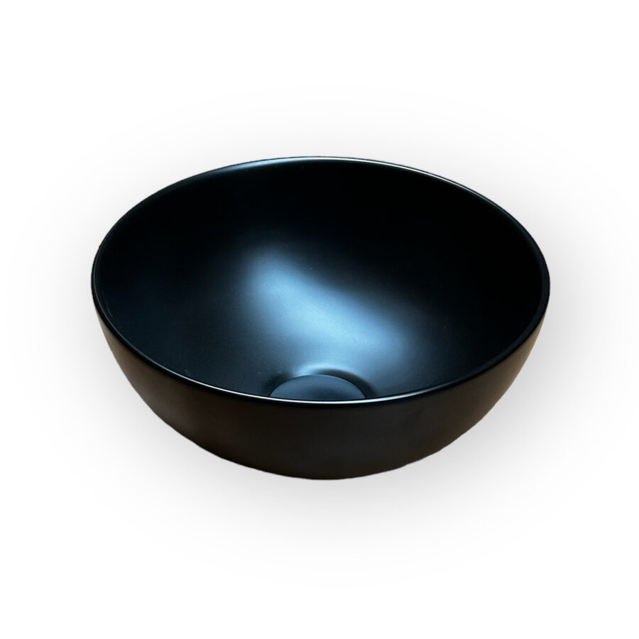 Waskom Casajoy Bold 28x12cm Keramiek Rond Zwart