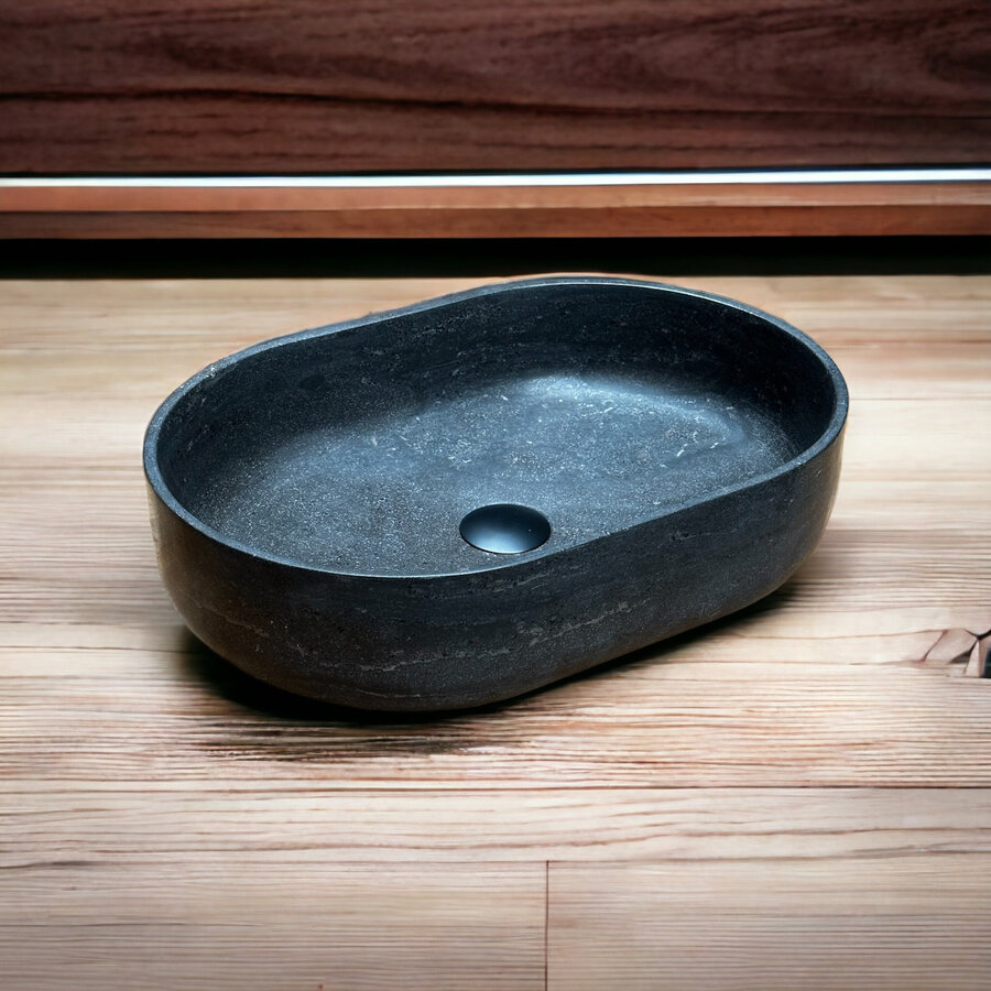 Waskom Casajoy Bold 50x34x12cm Natuursteen Ovaal