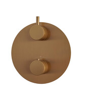 Afbouwdeel BWS Karsten Inbouwthermostaat 2 Weg Geborsteld Brons Koper