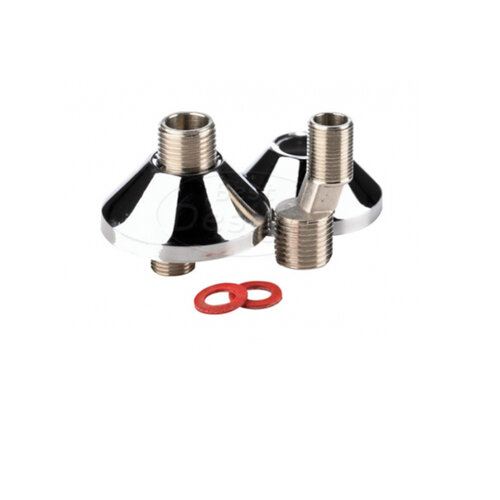 Best-Design Paar S-Koppeling 3/8'' x 1/2'' Chroom 