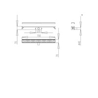 Douchegoot Best Design Nice Zonder Flens 70cm RVS