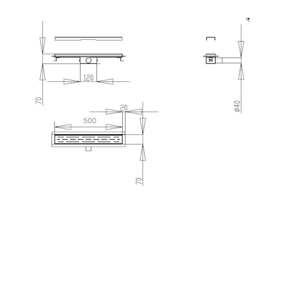 Douchegoot Best Design Nice Met Flens 50cm RVS