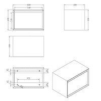 Kast Best Design Horizon Just Solid 60x40x40cm Mat Wit