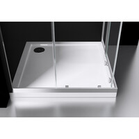 Douche Hoekinstap Best Design Project 80x80x190cm Glas 5mm Aluminium Profiel