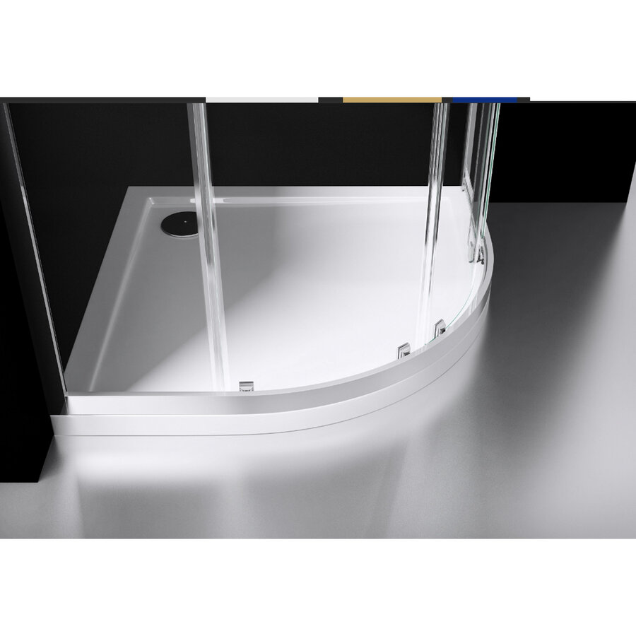 Douchecabine Best Design Project 1/4 Ronde Douchecabine 90x90x190cm Glas 5mm Aluminium Profiel