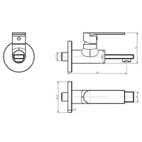 Best-Design Chrome "Vinka" Wand Toiletkraan