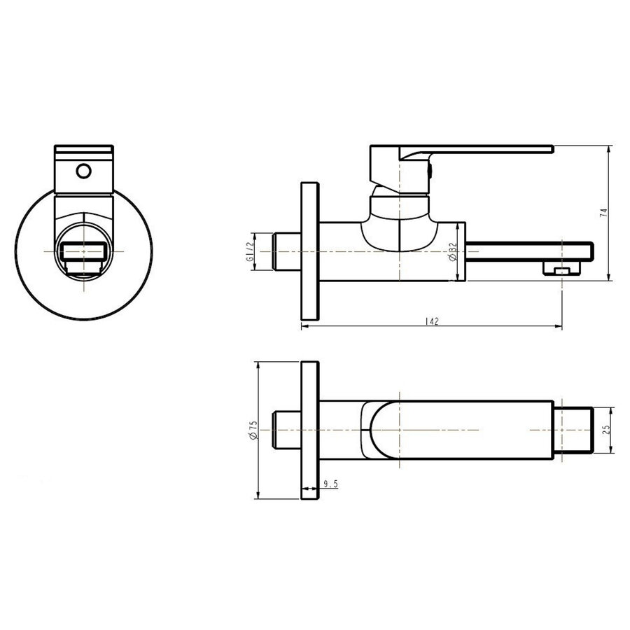 Best-Design Chrome "Vinka" Wand Toiletkraan