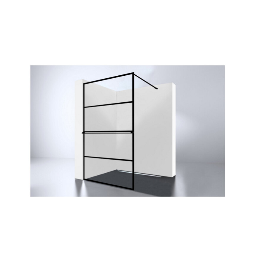 Best-Design "Noire" Losse Handdoekbeugel Tbv.Inloopdouche 1000 mm