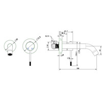 Best-Design "Ore-Decorata" Inbouw-Wandmengkraan Uitl=20cm RVS-304