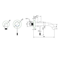 Best-Design "Lyon-Decorata" inbouw-wandmengkraan uitl=20cm Rosé Mat Goud