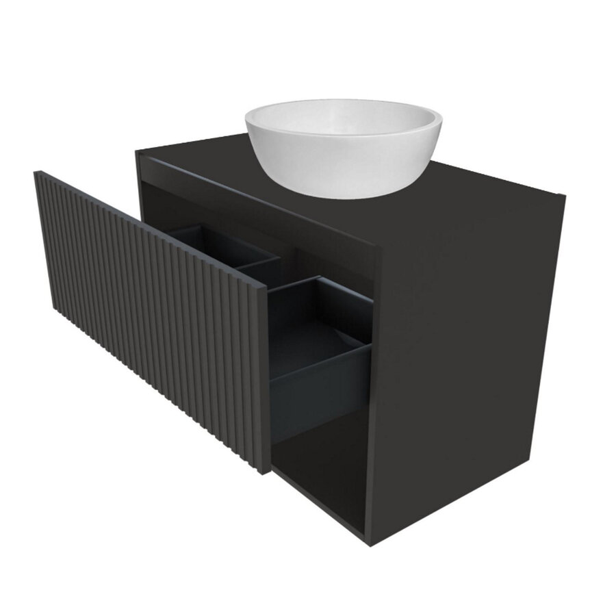 Best-Design "Rigatti-78-Black-Greeploos" Meubel Onderkast 78 cm