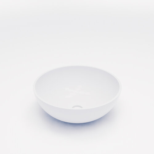Waskom BWS Dorn 40X40X15cm Rond Solid Wit Glans 