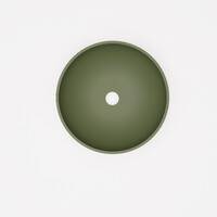 Waskom BWS Dorn 40X40X15cm Rond Solid Olijf Groen Mat